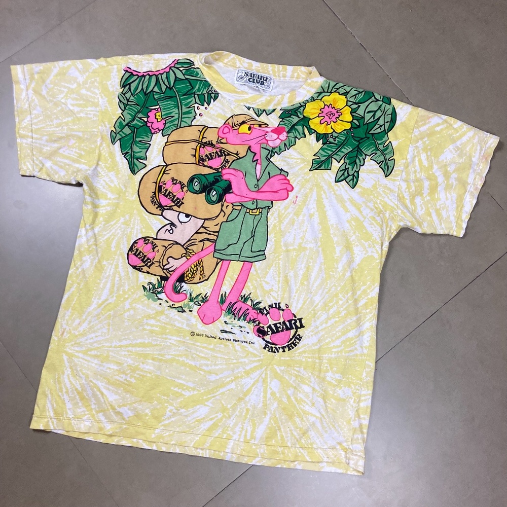 1987 Pink Panther Safari Club Graphic AOP T-Shirt